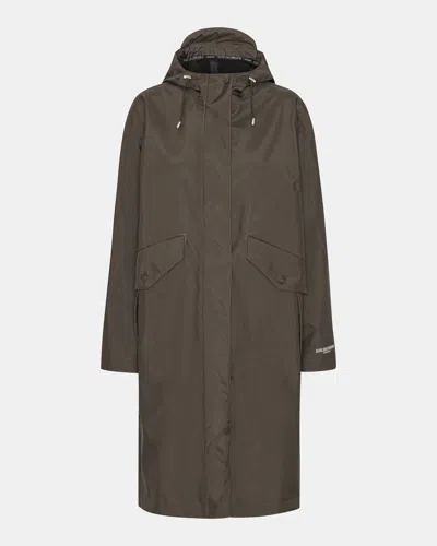 Ilse Jacobsen Daybreak Womens Long Softshell Raincoat In Brown