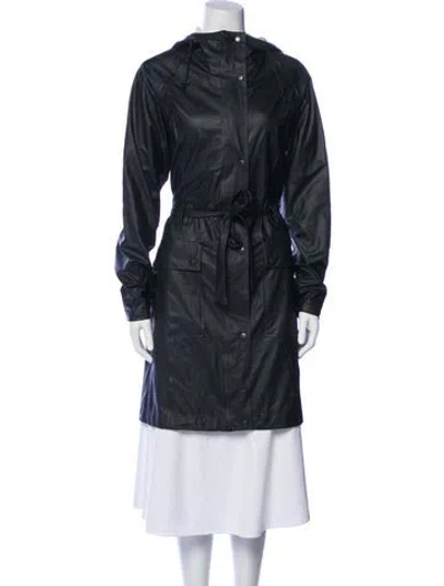 Pre-owned Ilse Jacobsen Trench Coat In Black