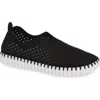 Ilse Jacobsen Tulip 139 Perforated Slip-on Sneaker In Black
