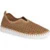 Ilse Jacobsen Tulip 139 Perforated Slip-on Sneaker In Brown