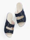 ILSE JACOBSEN TULIP DOUBLE STRAP SANDALS - DARK INDIGO - 10M TALBOTS