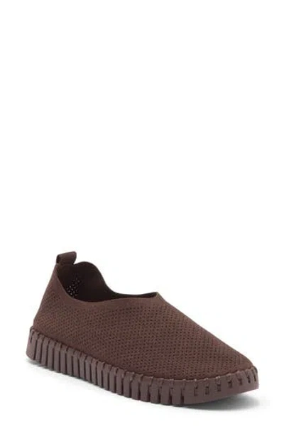Ilse Jacobsen Tulip Perforated Slip On Sneaker In Ganache