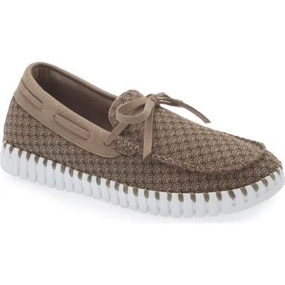 Ilse Jacobsen Tulip Print Sailor Shoe In Brown