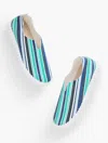 Ilse Jacobsen Tulip Stripe Slip-on Flats - Cockatoo White - 11m Talbots
