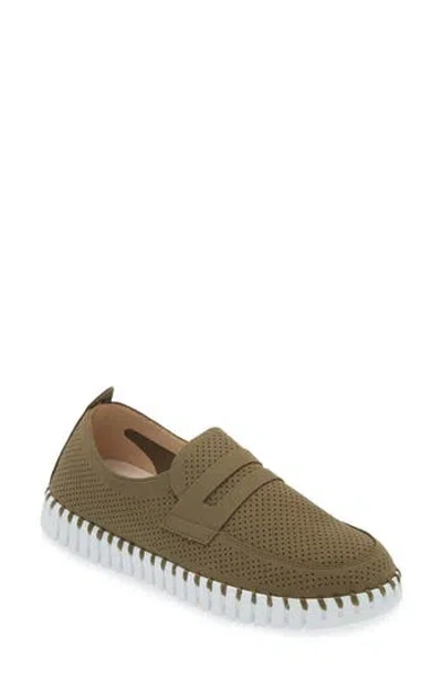 Ilse Jacobsen Tulipu Penny Loafer In Deep Olive