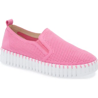 Ilse Jacobsen Tulipu Perforated Platform Sneaker In Rose Violet