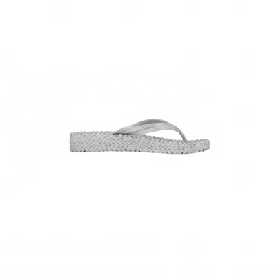 Ilse Jacobsen Women's Cheerful Platform Flip Flops In Silver