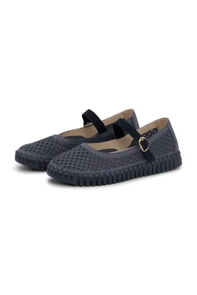 Ilse Jacobsen Women's Mary Jane Flats Shoe In Ombre Blue