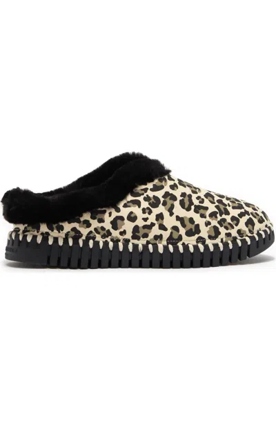 Ilse Jacobsen Women's Tulip 3150 Leopard Slipper In Milk Creme In Multi