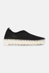 Ilse Jacobsen Tulip 139 Perforated Slip-on Sneaker In Black