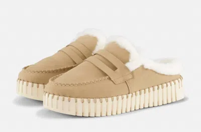 Ilse Jacobsen Women's Tulip 3872 Fur Lined Slip-on Loafers In Latte In Brown