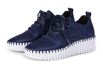 ILSE JACOBSEN WOMEN'S TULIP 4271 SHOE IN DARK INDIGO WHITE