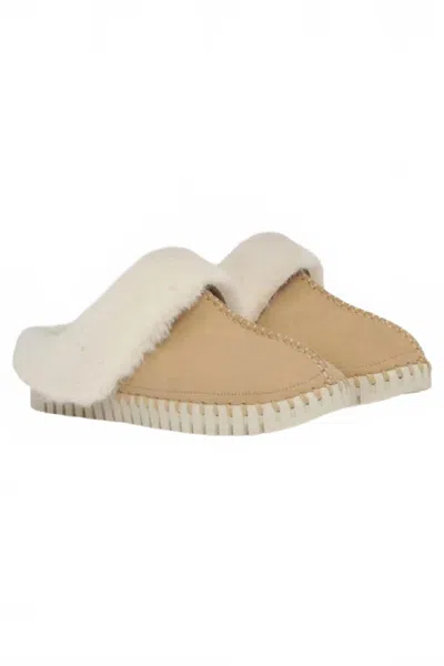 Ilse Jacobsen Women's Tulip Faux Fur Trim Slippers In Cream In Neutral