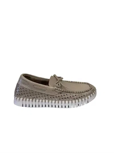 Ilse Jacobsen Women's Tulip Metallic Loafers In Silver In Blue