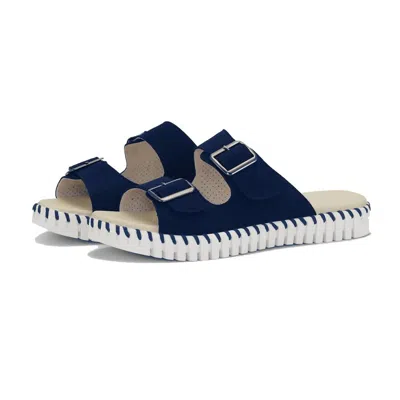 Ilse Jacobsen Tulip Double Strap Sandals - Dark Indigo - 10m Talbots