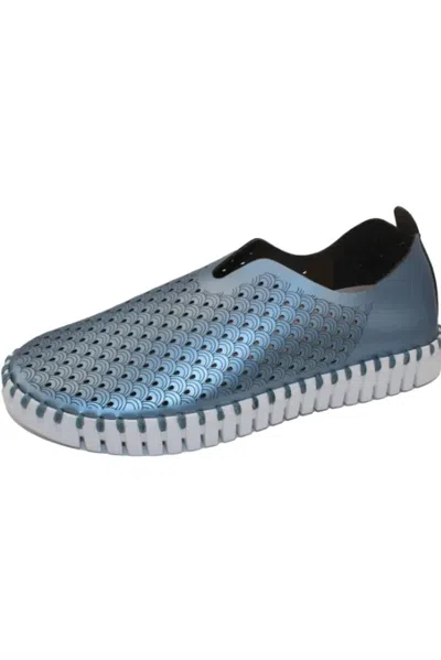 Ilse Jacobsen Women's Tulip Slip-on Shoe In Metallic Blue
