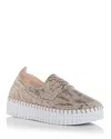 Ilse Jacobsen Tulipu Snake Print Perforated Platform Sneaker In Wheat