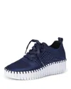 Ilse Jacobsen Women's Tulip Woven Platform Sneakers In Dark Indigo