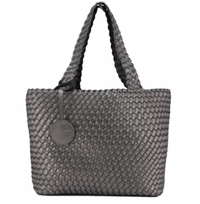 Ilse Jacobsen Women's Woven Vegan Tote In Black Grey In Multi
