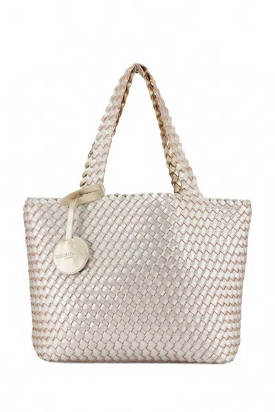 Ilse Jacobsen Women's Woven Vegan Tote In Silver