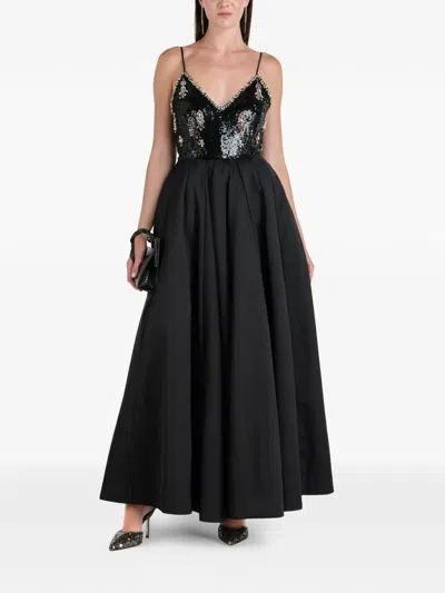 Ilta Grace Sequin Maxi Dress In Black