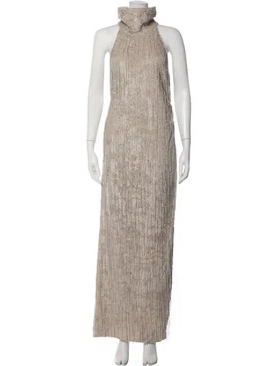 Pre-owned Ilta Nylon Long Dress In Neutrals