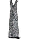 Ilta Sequin-embellished Maxi Dress In Black