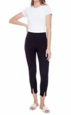 Iltm Anabel Compression Ankle Zip Pant In Navy In Blue