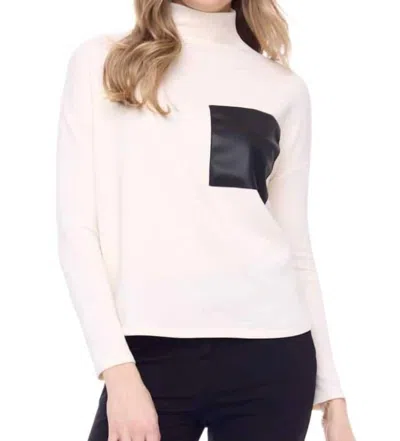 Iltm Belinda Mock Neck Top In Cream In Pink