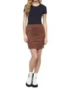 Iltm Margot Vegan Suede Skirt In Multi