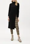 Iltm Nina Ponte Slit Dress In Black In Black
