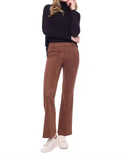 Iltm Paityn Suede Bootcut Pant In Brown
