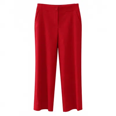 Iltm Women's Jackie Solid Amalfi Wide Leg Cropped Pant In Lava In Red