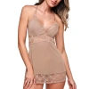 Ilusion Lace Trim Babydoll Set In Multi