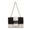 Ilvi Black / Neutrals Lefke Cream-black Leather Women's Shoulder Bag In Black