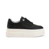 Ilvi Black / White Fien Black Floater Leather Women's Sneaker In Black/white