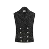 Ilvi Black / White Howe Black-white Women's Tweed Vest In Black/white