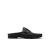 Ilvi Cohen Black Floater Leather Men's Slipper In Black