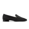 Ilvi Himari Black Suede Leather Women's Loafer With Stones In Black