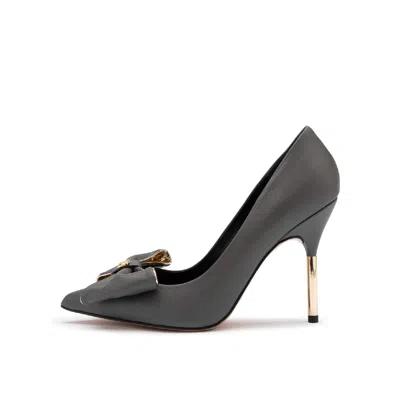 Ilvi Jacoba Grey Floater Leather Women's Stiletto