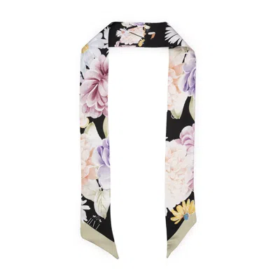 Ilvi Maren Black Silk Twill Women's Foulard