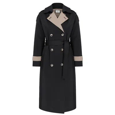 Ilvi Mateo Black Women's Trench Coat