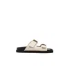 Ilvi Neutrals Ettore Cream Leather Men's Slipper In Black/white