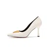 Ilvi Neutrals Svea Cream Leather Women's Pump In Multi
