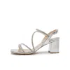 Ilvi Nica Silver Leather Women's Heeled Sandal In Silver