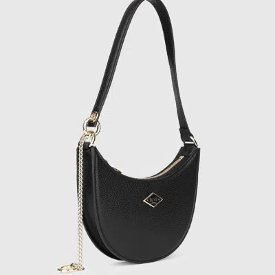 Ilvi Sindire Black Floater Leather Women's Shoulder Bag