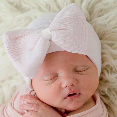 Ilybean Babies' Polly Nursery Hat With Bow In Pink