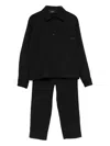 I'm Brian Buttoned Wool-cotton Tracksuit Set In Black
