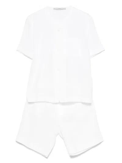 I'm Brian Kids' Drawstring Linen Shorts In White