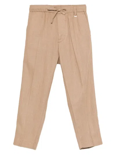 I'm Brian Kids' Elasticated-waistband Trousers In Neutral